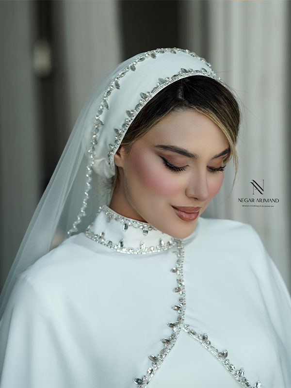 تور عروس سنگ دوزی شده